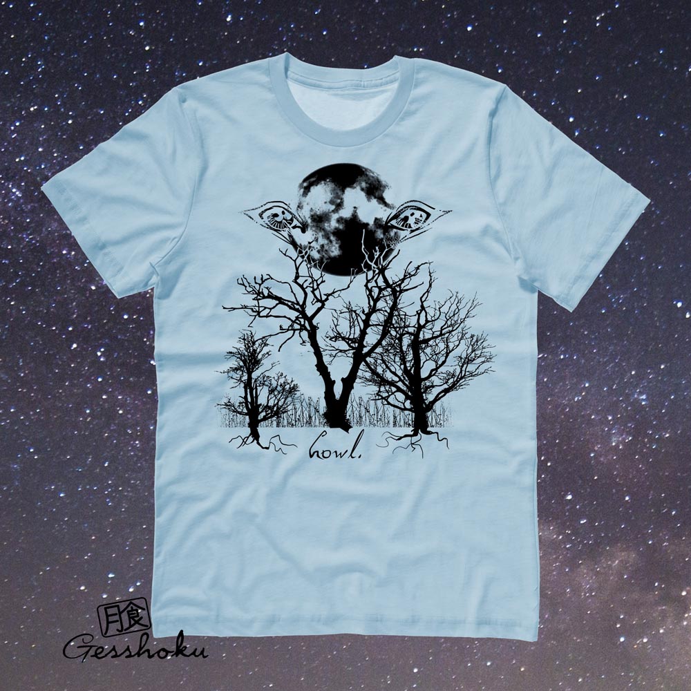 Howl: Eyes of the Night Forest T-shirt - Light Blue