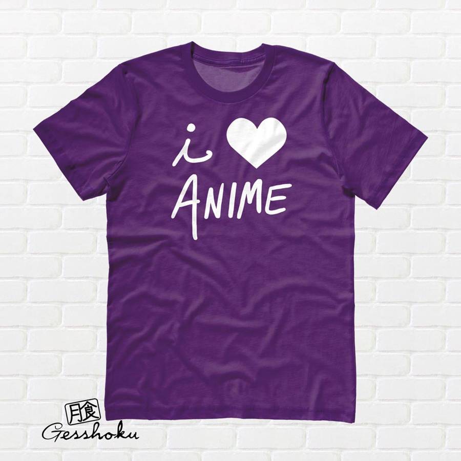 I Love Anime T-shirt - Purple