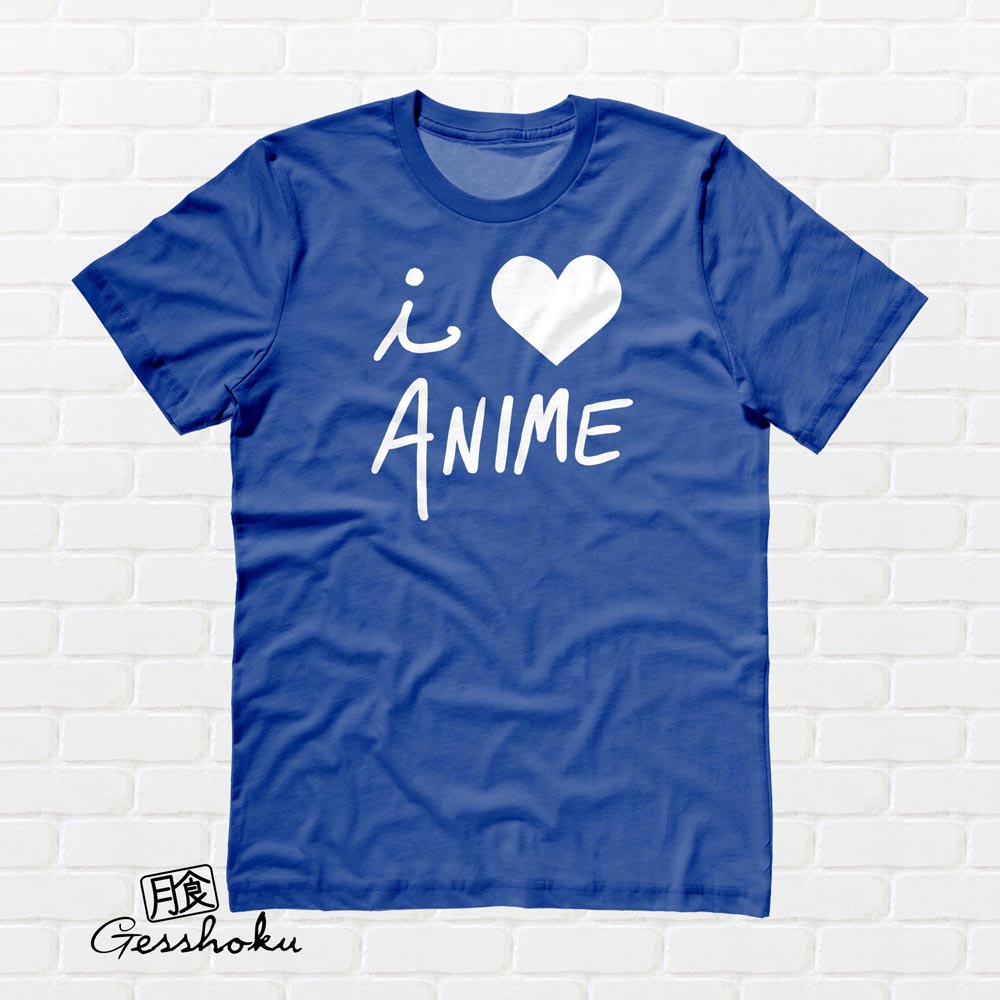 I Love Anime T-shirt - Royal Blue