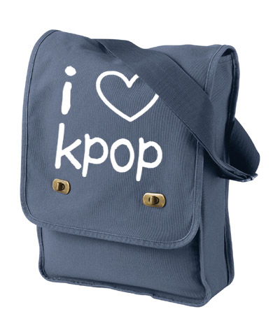 I Love Kpop Field Bag - Denim Blue