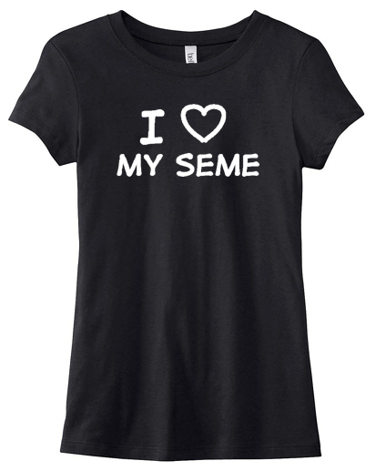 I Love my Seme Ladies T-shirt - Black