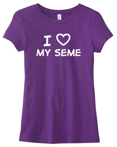 I Love my Seme Ladies T-shirt - Purple