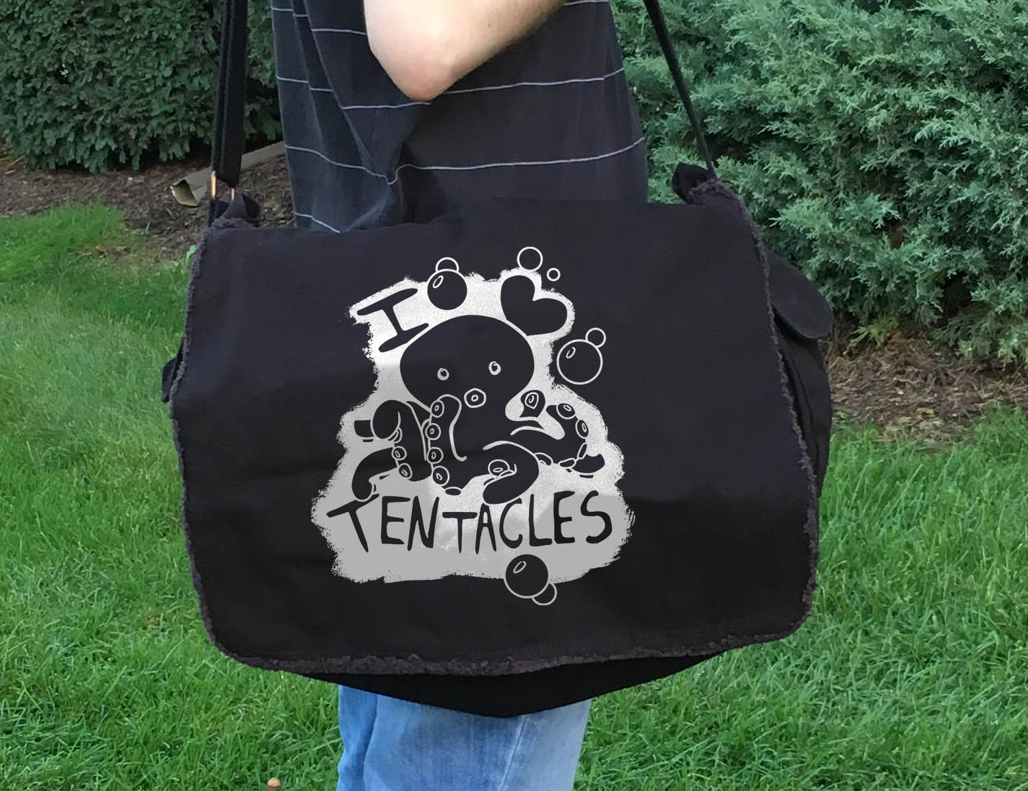I Love Tentacles Messenger Bag -