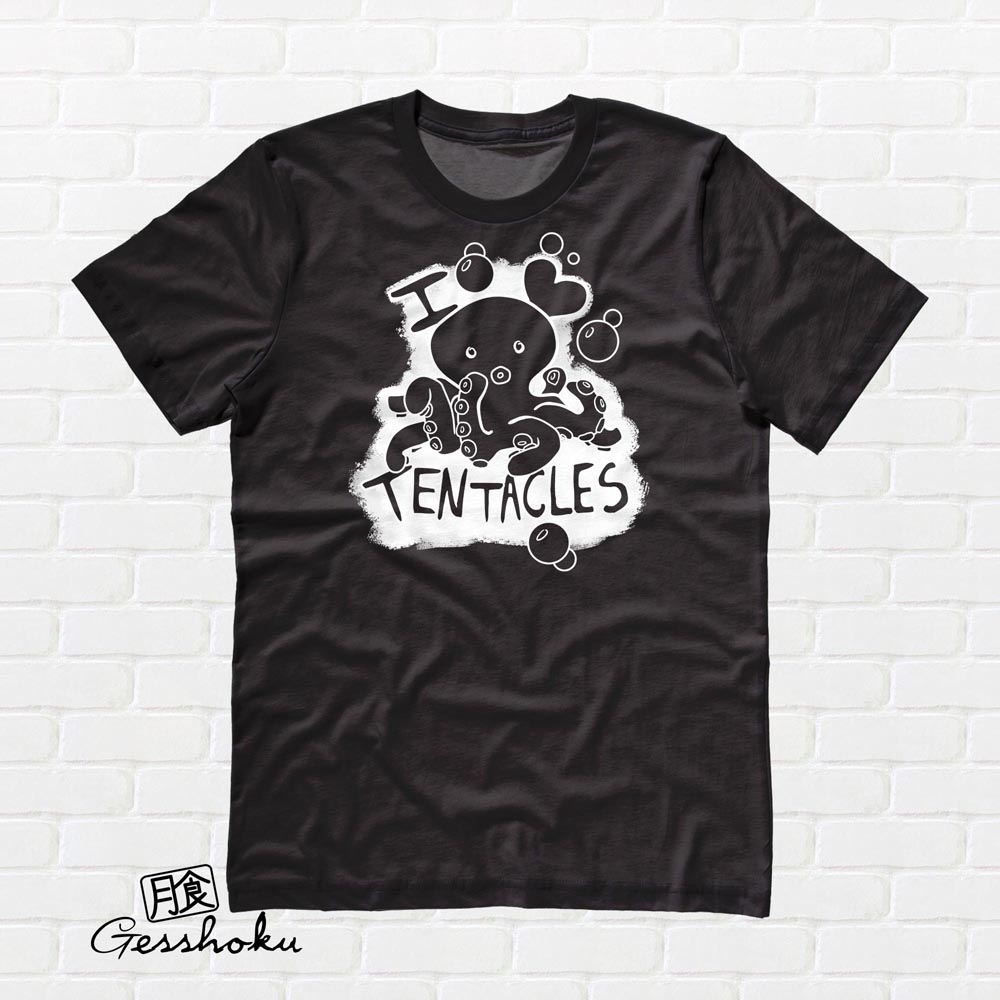 I Love Tentacles T-shirt - Black