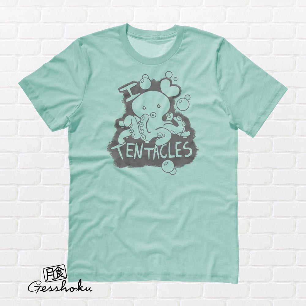 I Love Tentacles T-shirt - Mint