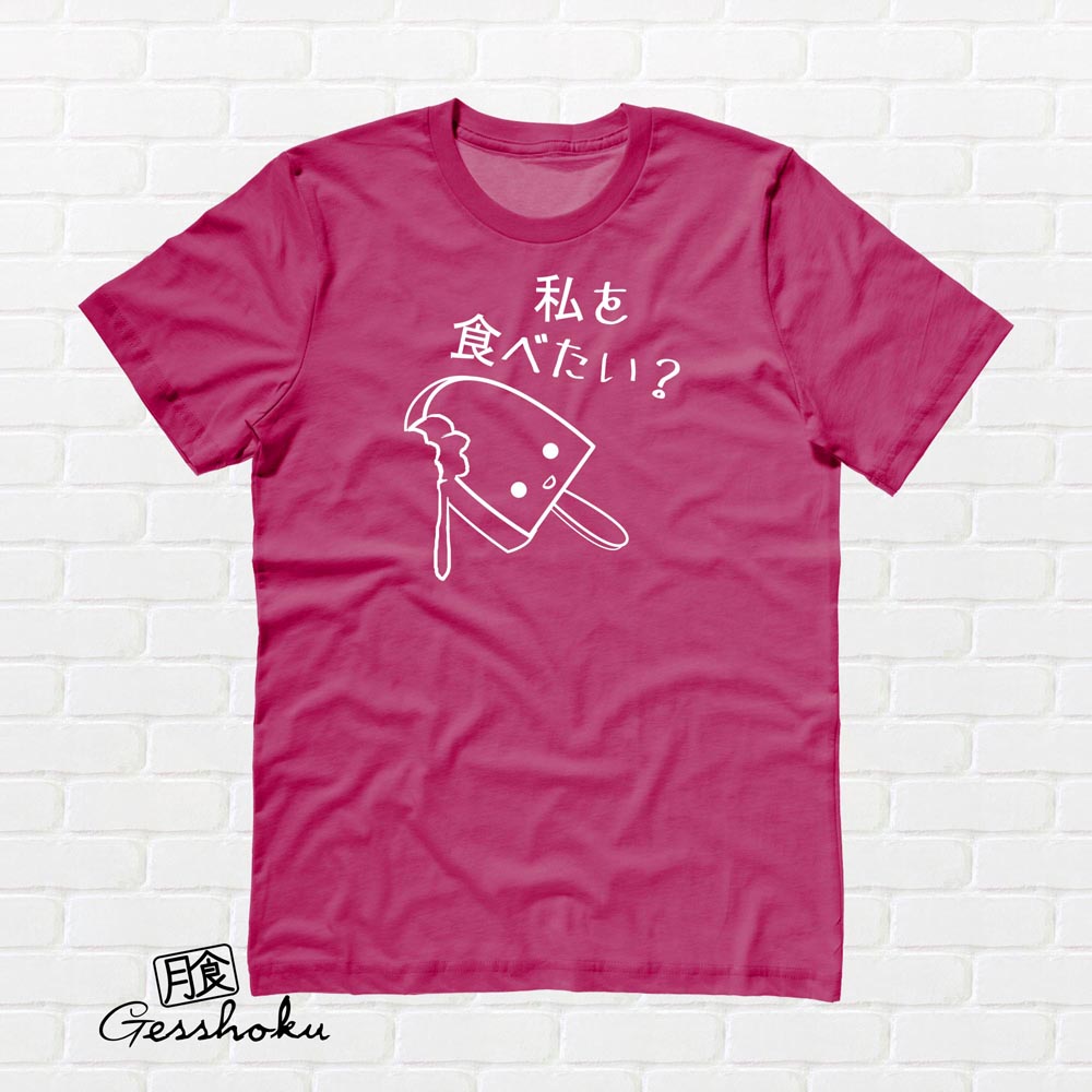 Eat Me? Kawaii Popsicle T-shirt - Hot Pink