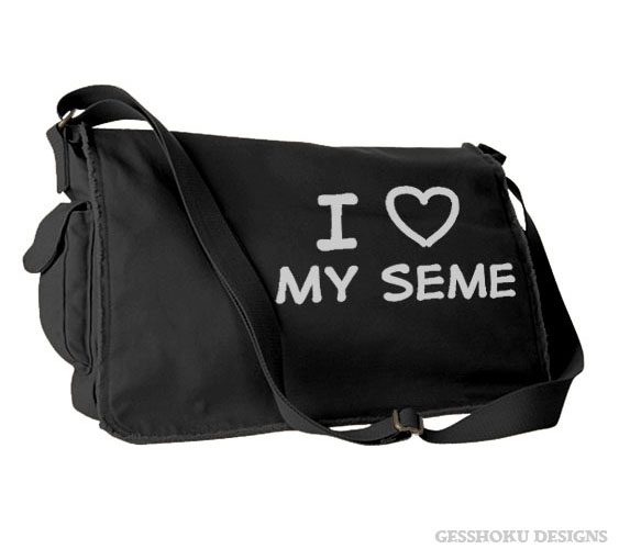 I Love my Seme Messenger Bag - Black