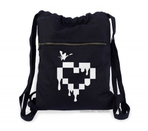 Pixel Heart Cinch Backpack