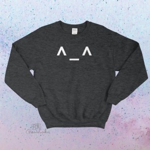 Happy Emoticon ^_^ Crewneck Sweatshirt