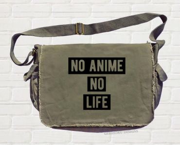 No Anime No Life Messenger Bag