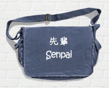 Senpai Japanese Kanji Messenger Bag