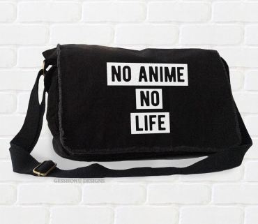 No Anime No Life Messenger Bag