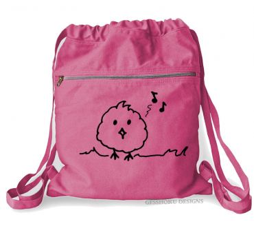 Kawaii Musical Bird Cinch Backpack