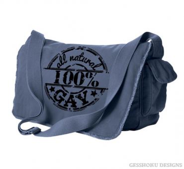 100% All Natural Gay Messenger Bag