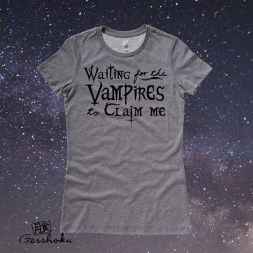 Waiting for the Vampires Ladies T-shirt