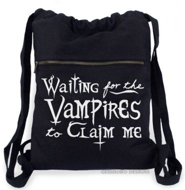Waiting for the Vampires Cinch Backpack