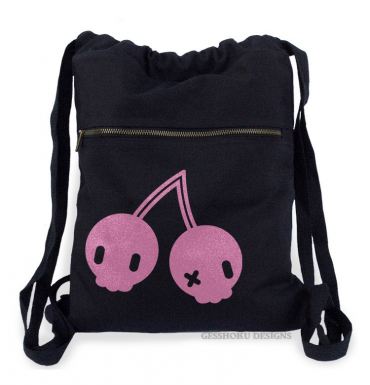 Cherry Skulls Cinch Backpack