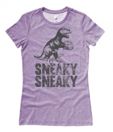 Sneaky Dino Ladies T-shirt