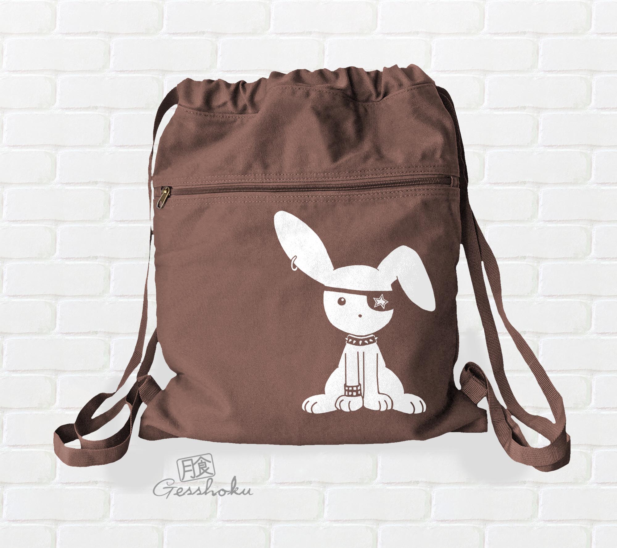 Jrock Bunny Cinch Backpack - Brown