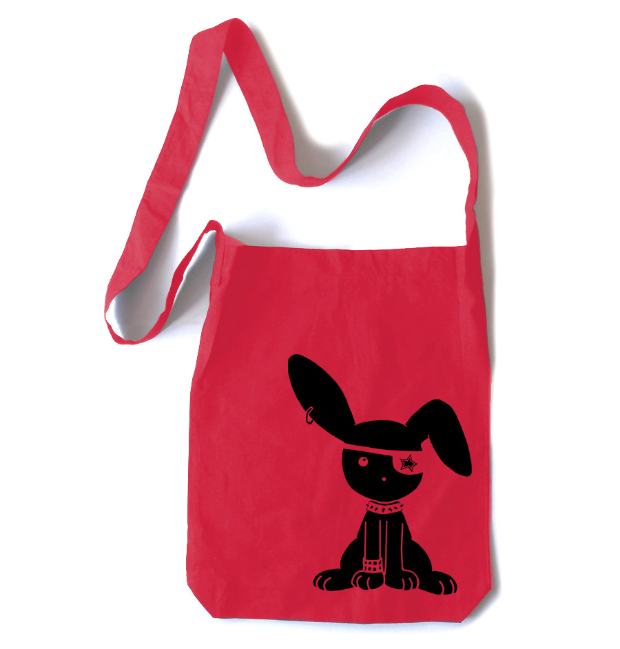 Jrock Bunny Crossbody Tote Bag - Red