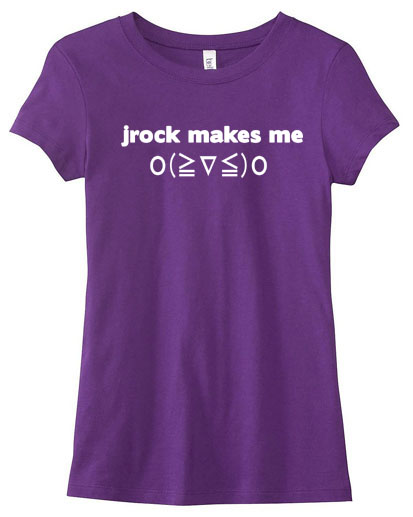 Jrock Makes Me Happy Ladies T-shirt - Purple