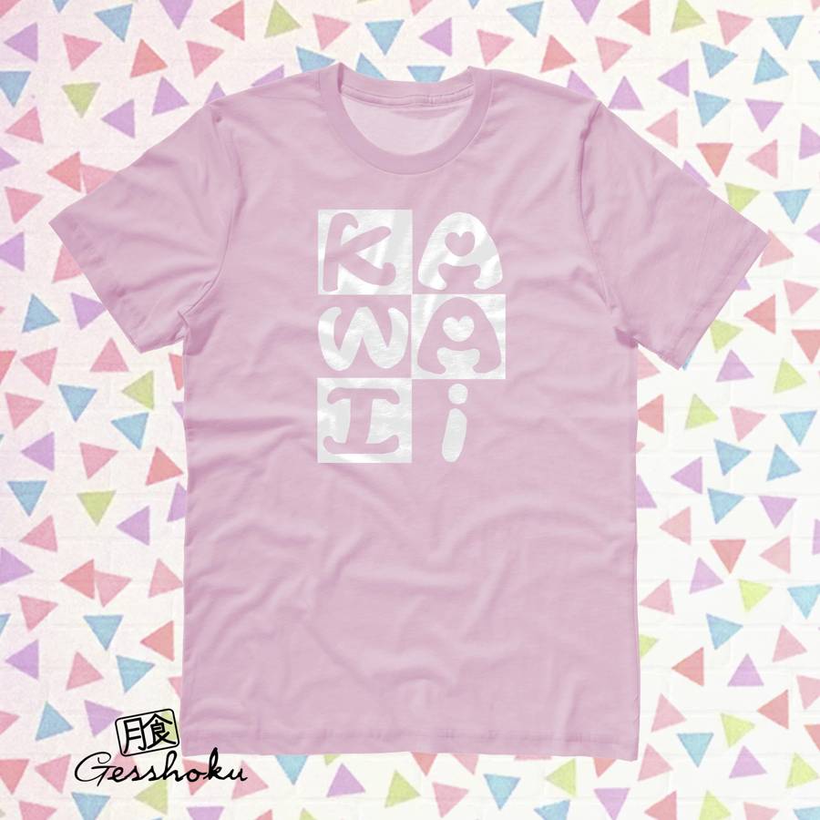 Kawaii Block T-shirt - Light Pink