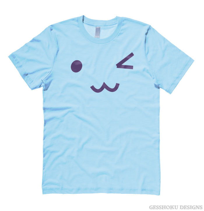 Kawaii Face T-shirt - Light Blue