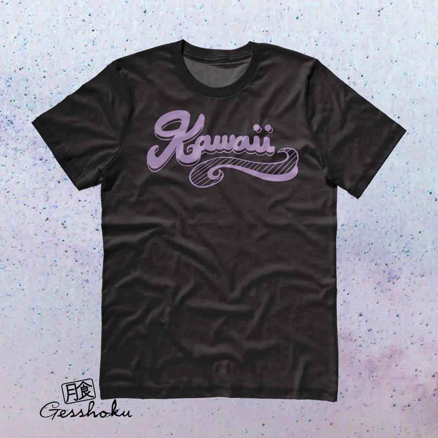 Kawaii Retro T-shirt - Black/Purple