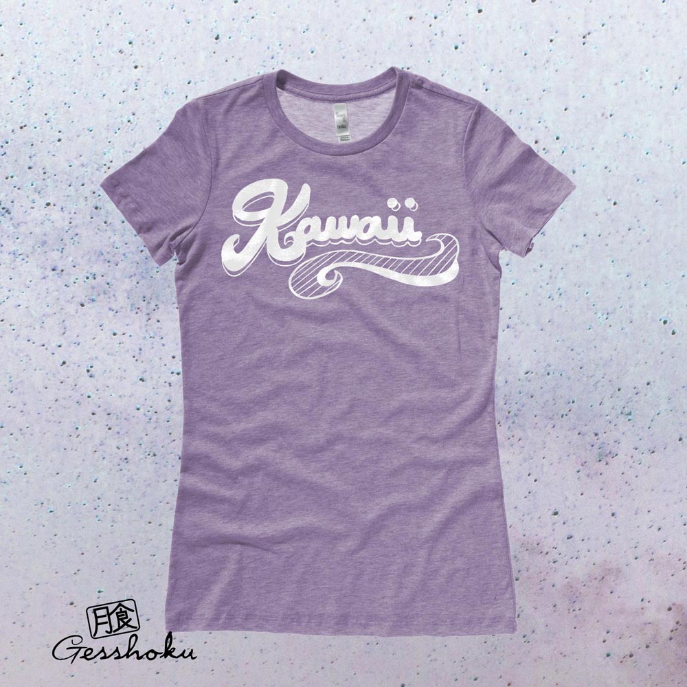 Kawaii Retro Ladies T-shirt - Heather Purple