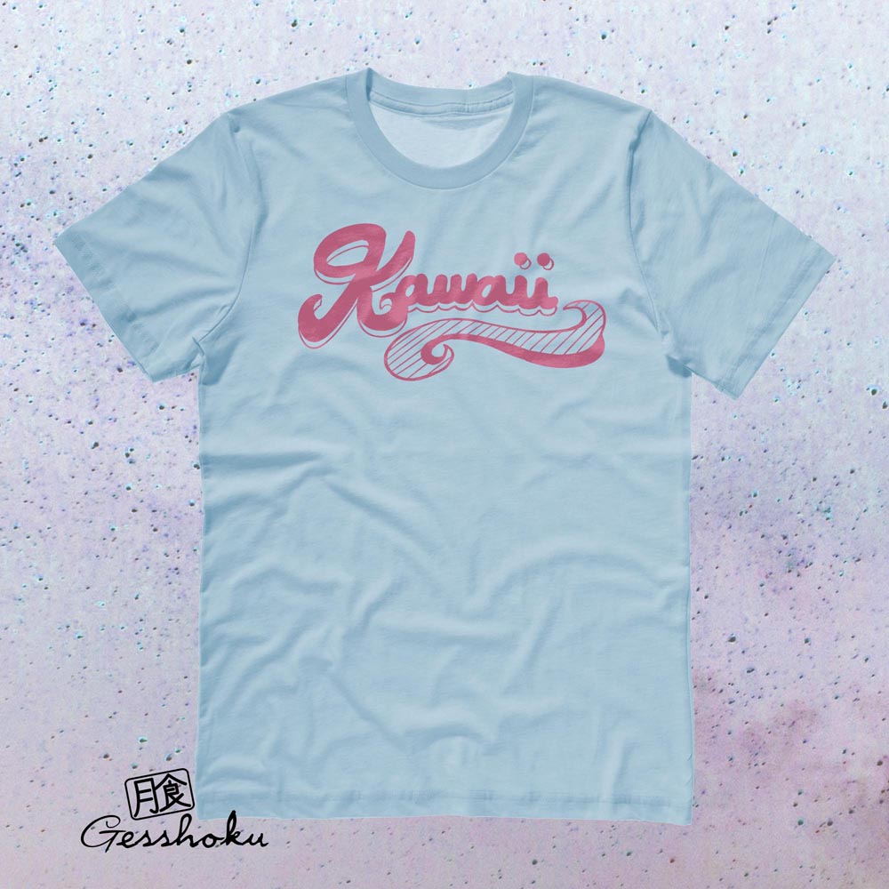 Kawaii Retro T-shirt - Light Blue