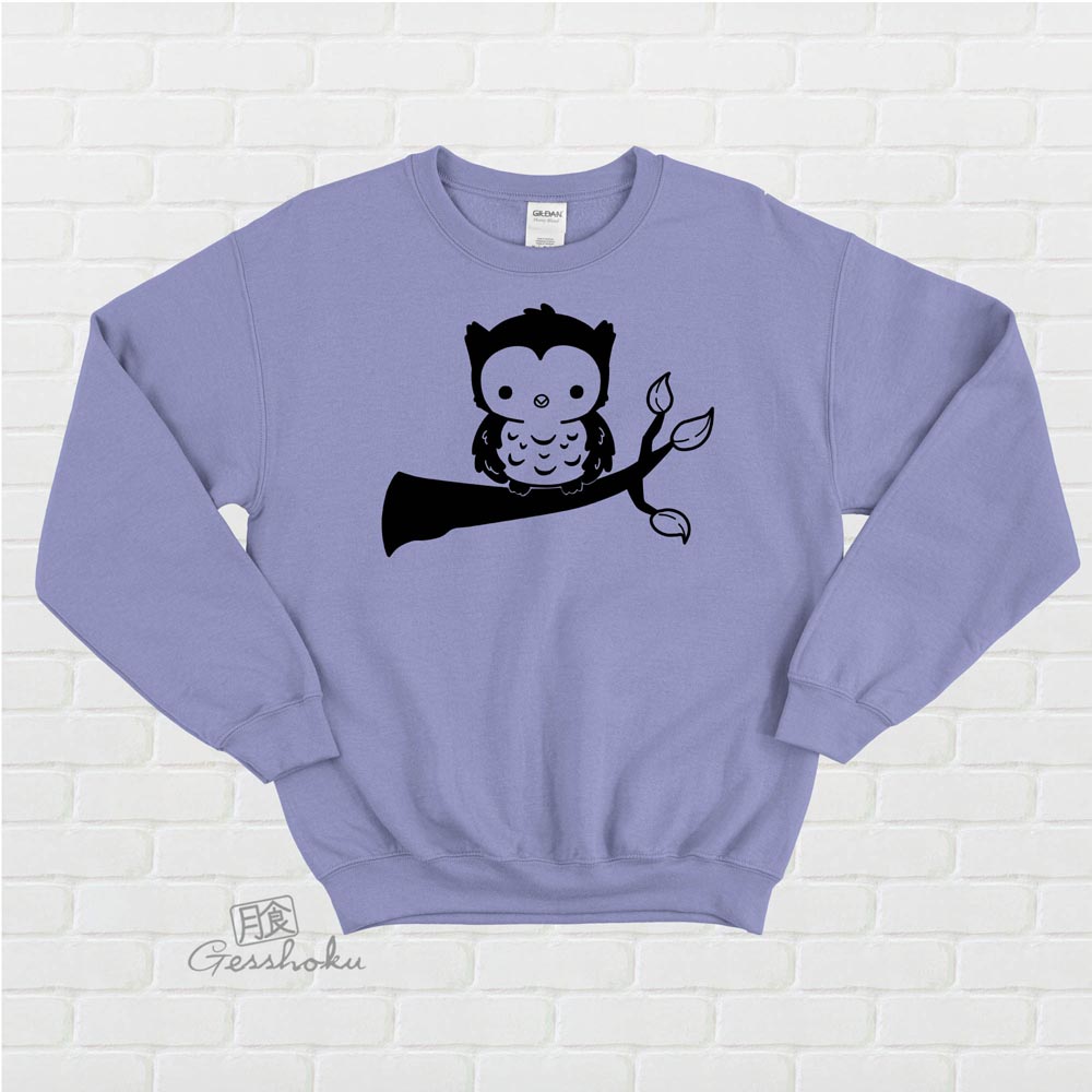Fluffy Owl Crewneck Sweatshirt - Violet