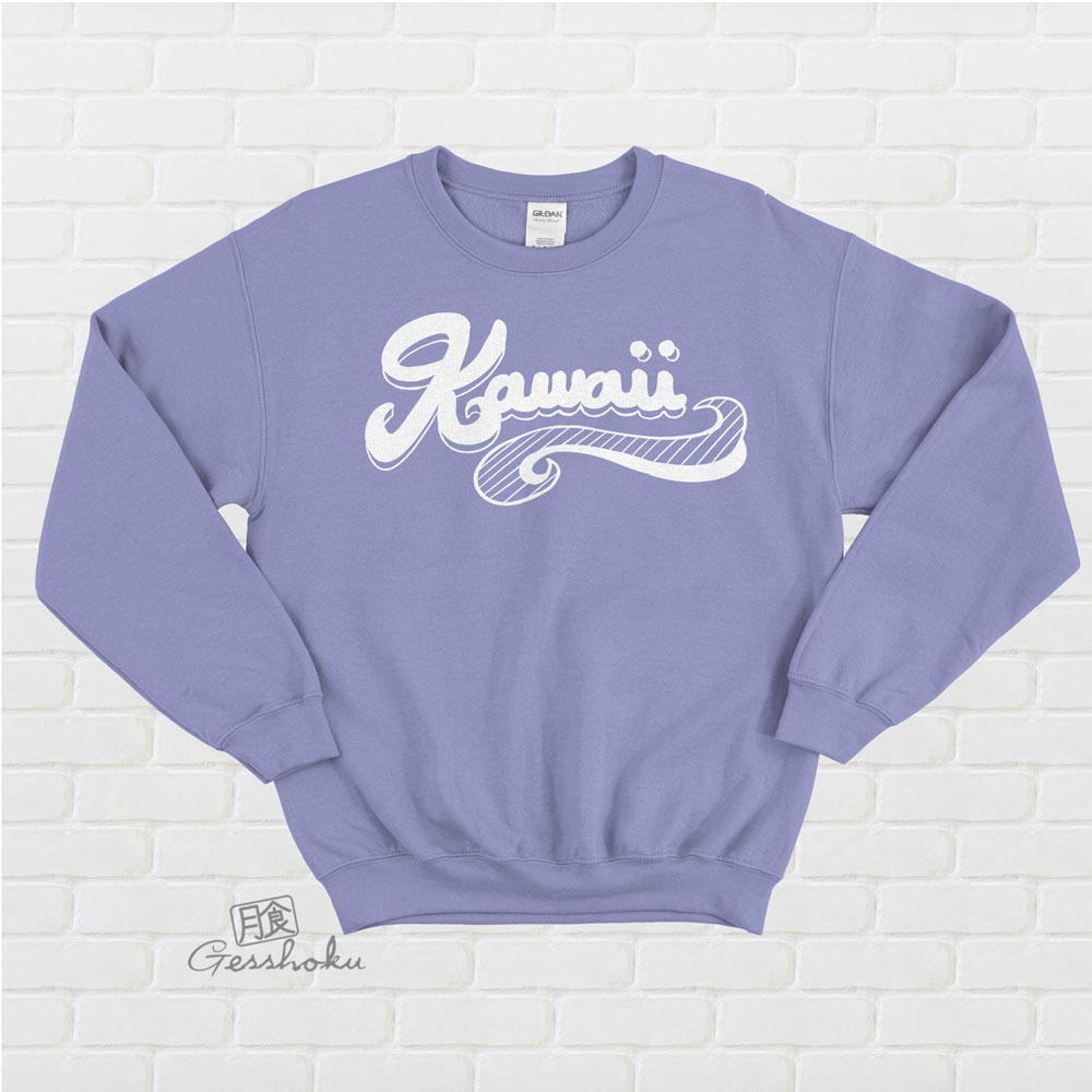 Kawaii Retro Crewneck Sweatshirt - Violet