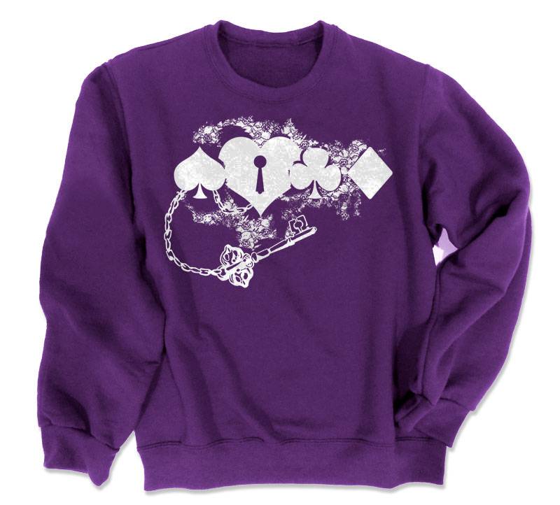 Key to my Heart Crewneck Sweatshirt - Purple