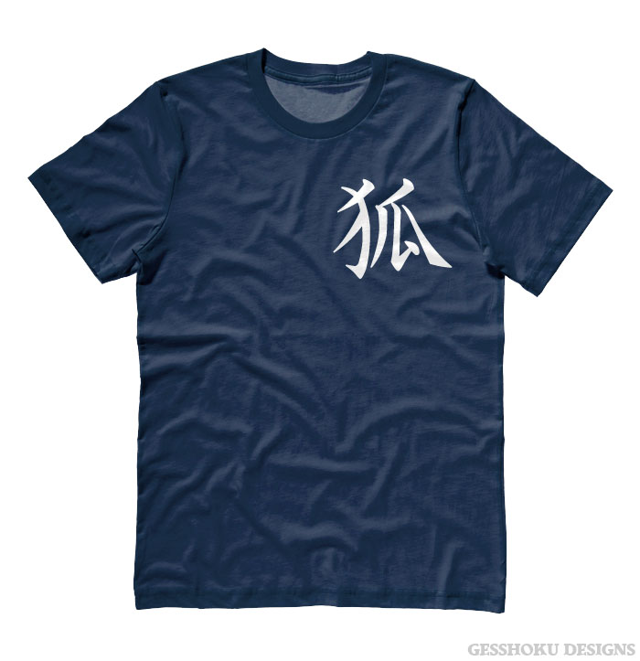 Kitsune Kanji T-shirt - Heather Navy