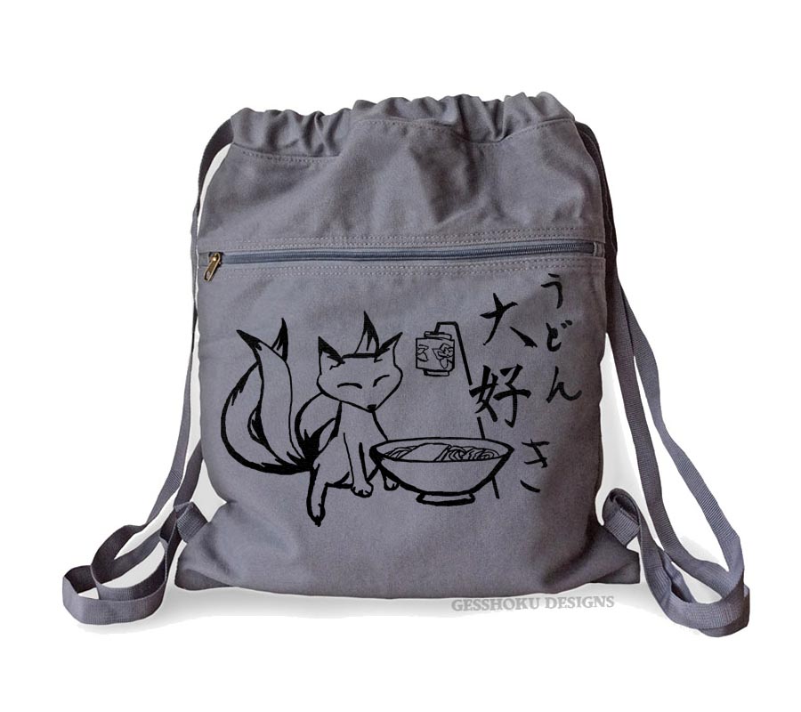 Kitsune Udon Cinch Backpack - Smoke Grey