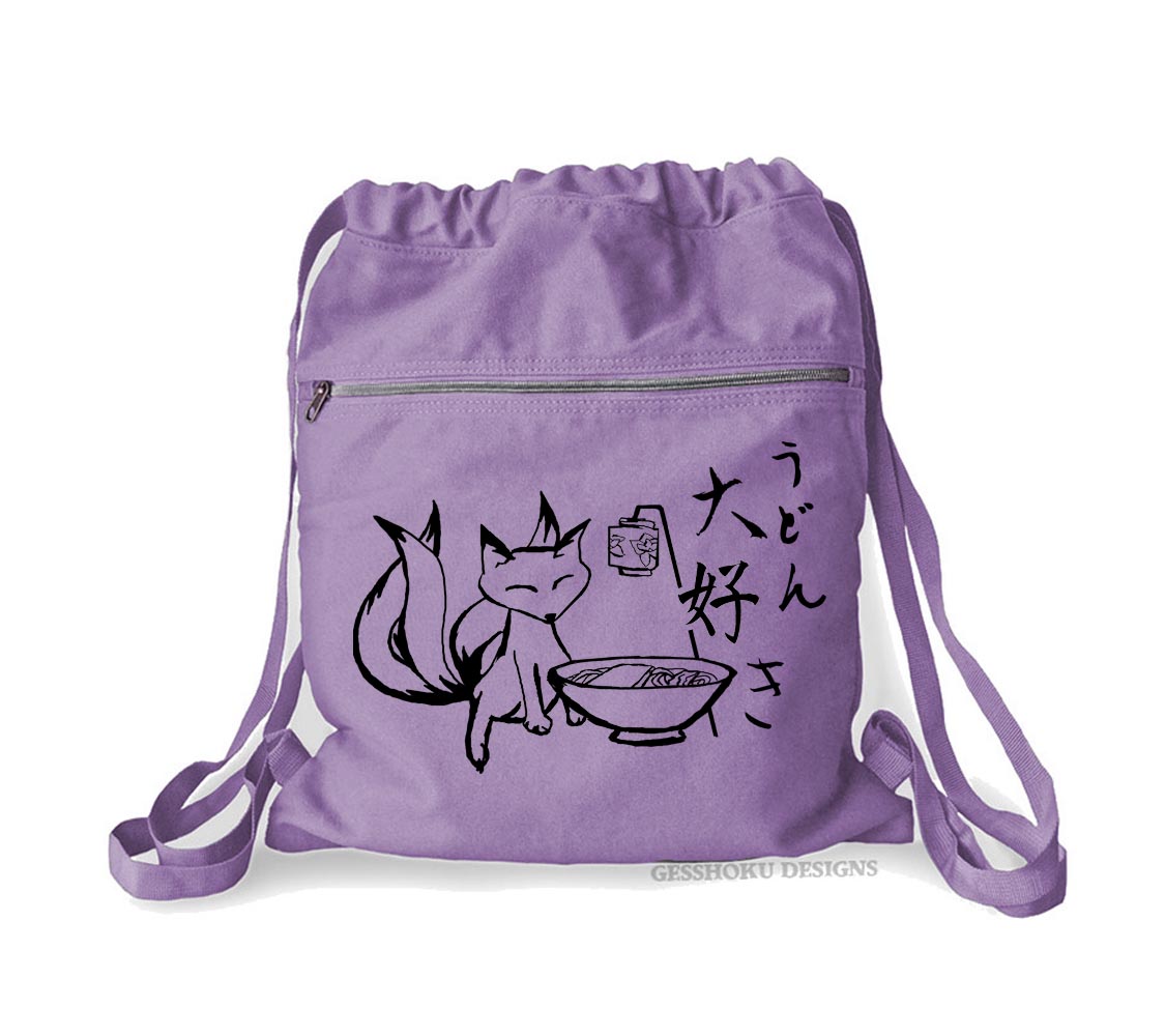 Kitsune Udon Cinch Backpack - Purple