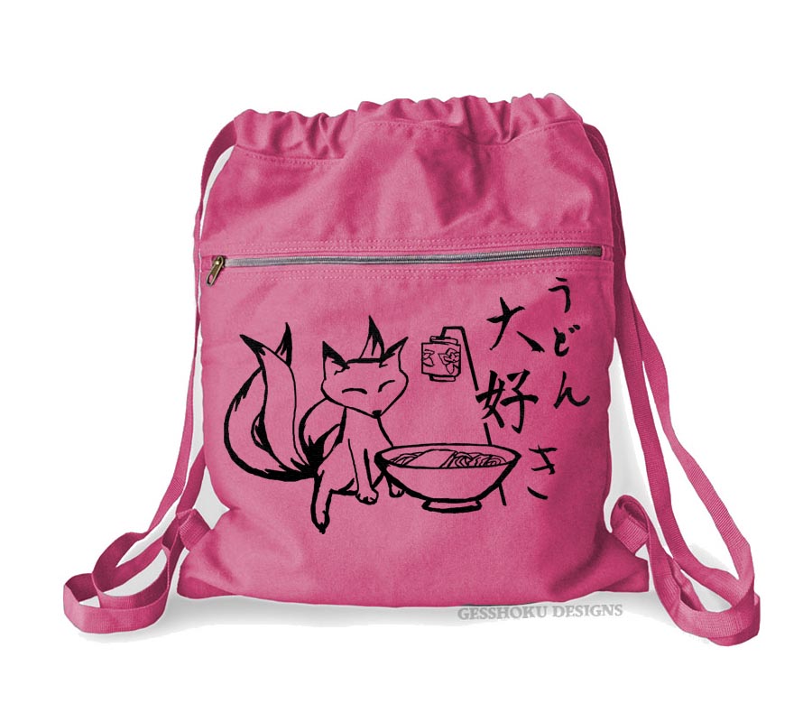 Kitsune Udon Cinch Backpack - Raspberry