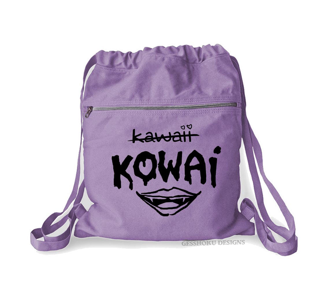 KOWAI Not Kawaii Cinch Backpack - Purple