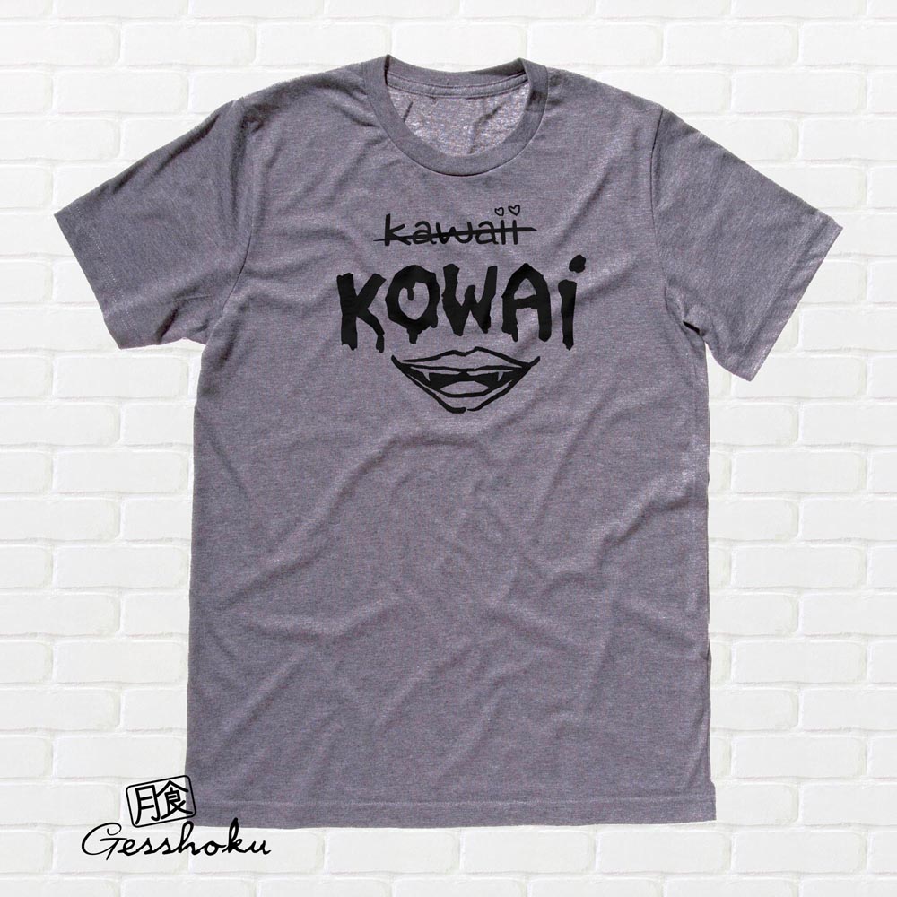 KOWAI not Kawaii T-shirt - Charcoal Grey