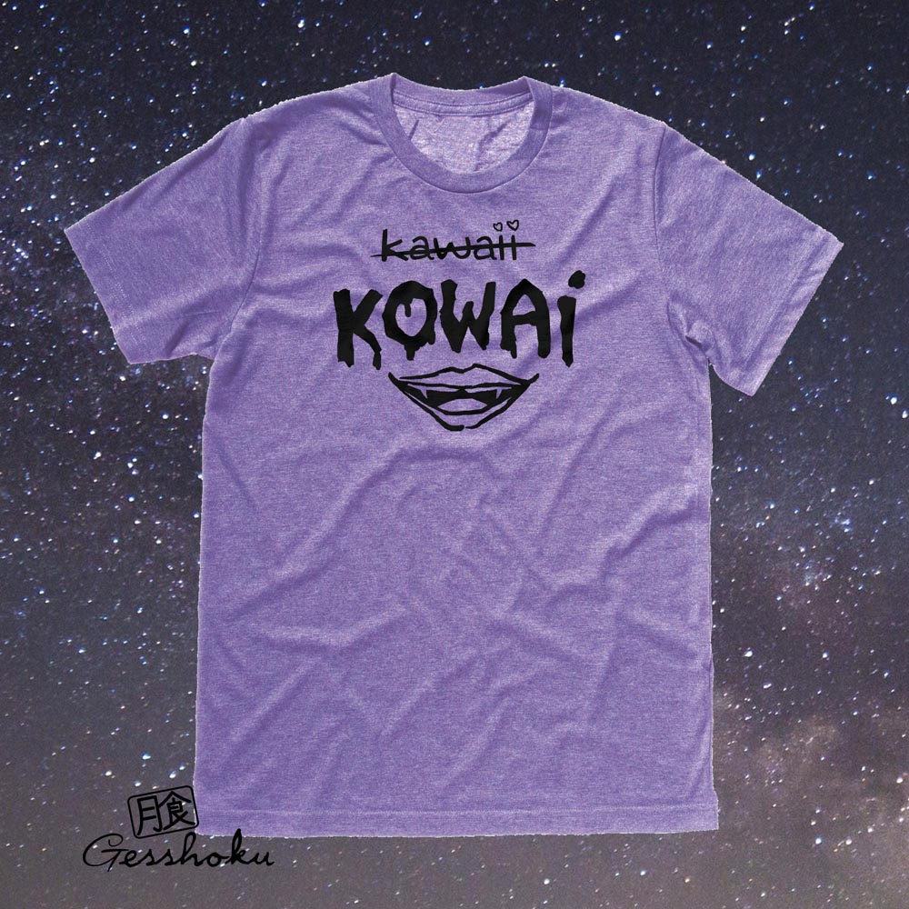KOWAI not Kawaii T-shirt - Heather Purple