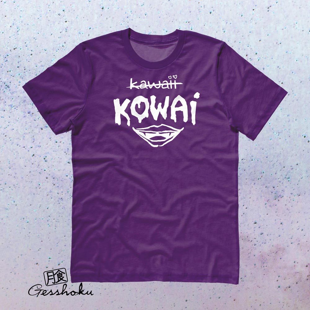 KOWAI not Kawaii T-shirt - Purple