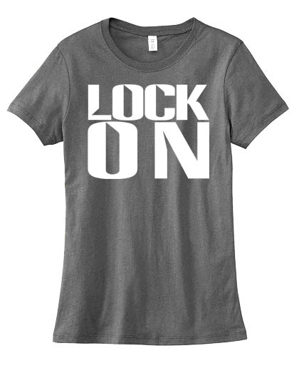 Lock On Ladies T-shirt - Charcoal Grey