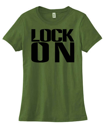 Lock On Ladies T-shirt - Olive Green