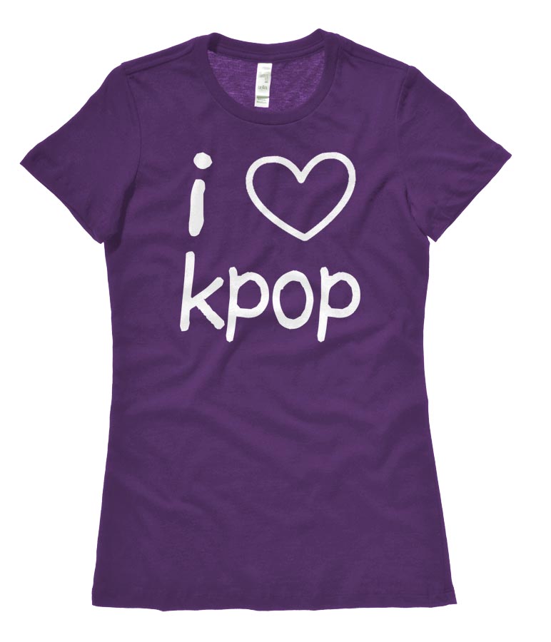 I Love Kpop Ladies T-shirt - Purple