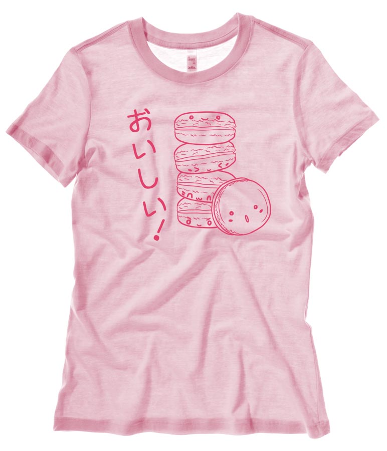 Delicious Macarons Ladies T-shirt - Light Pink