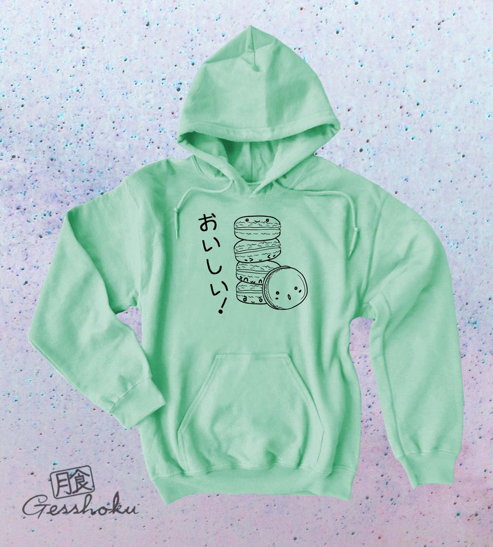 Delicious Macarons Pullover Hoodie - Mint