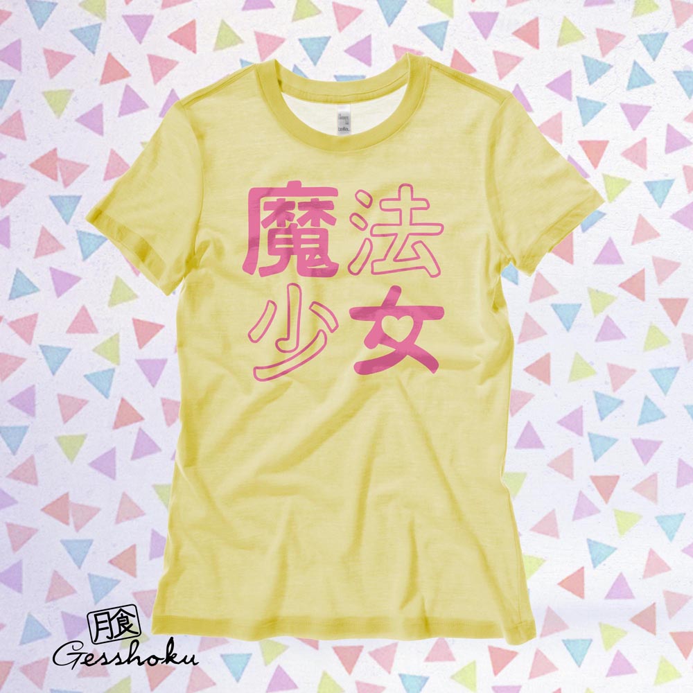 Mahou Shoujo Ladies T-shirt - Yellow