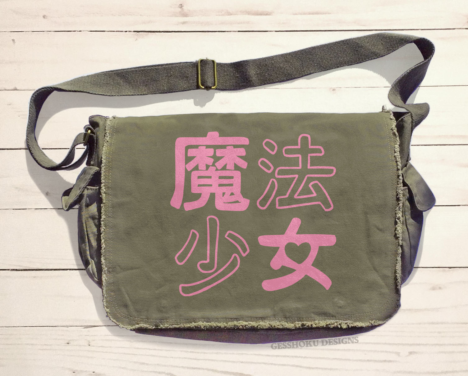 Mahou Shoujo Messenger Bag - Khaki Green