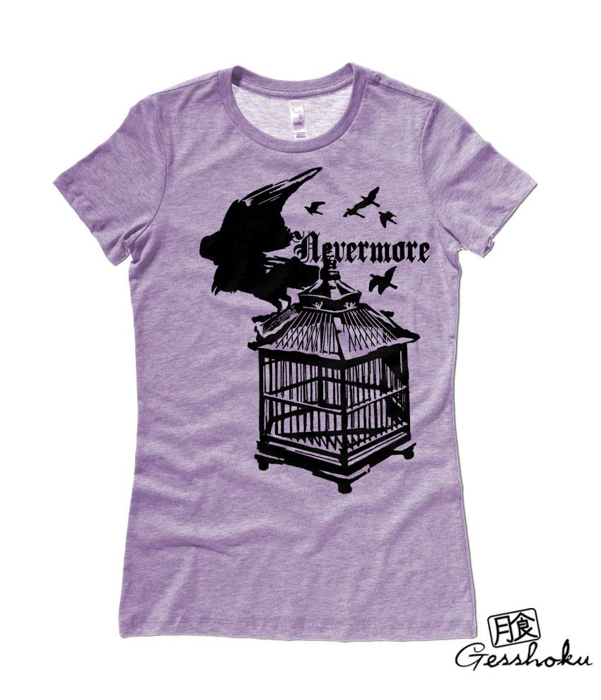 Nevermore: Raven's Cage Ladies T-shirt - Heather Purple