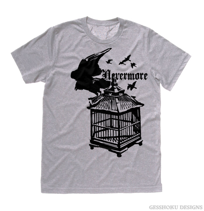 Nevermore: Raven's Cage T-shirt - Light Grey